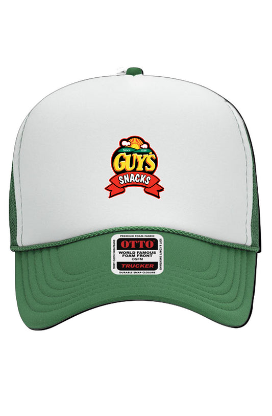 Guy's Snacks Logo Trucker Hat - Green and White