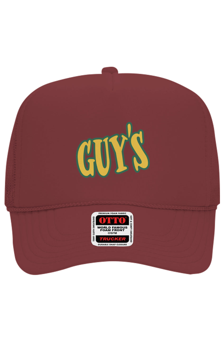 Guy's Retro logo Trucker Hat - Maroon