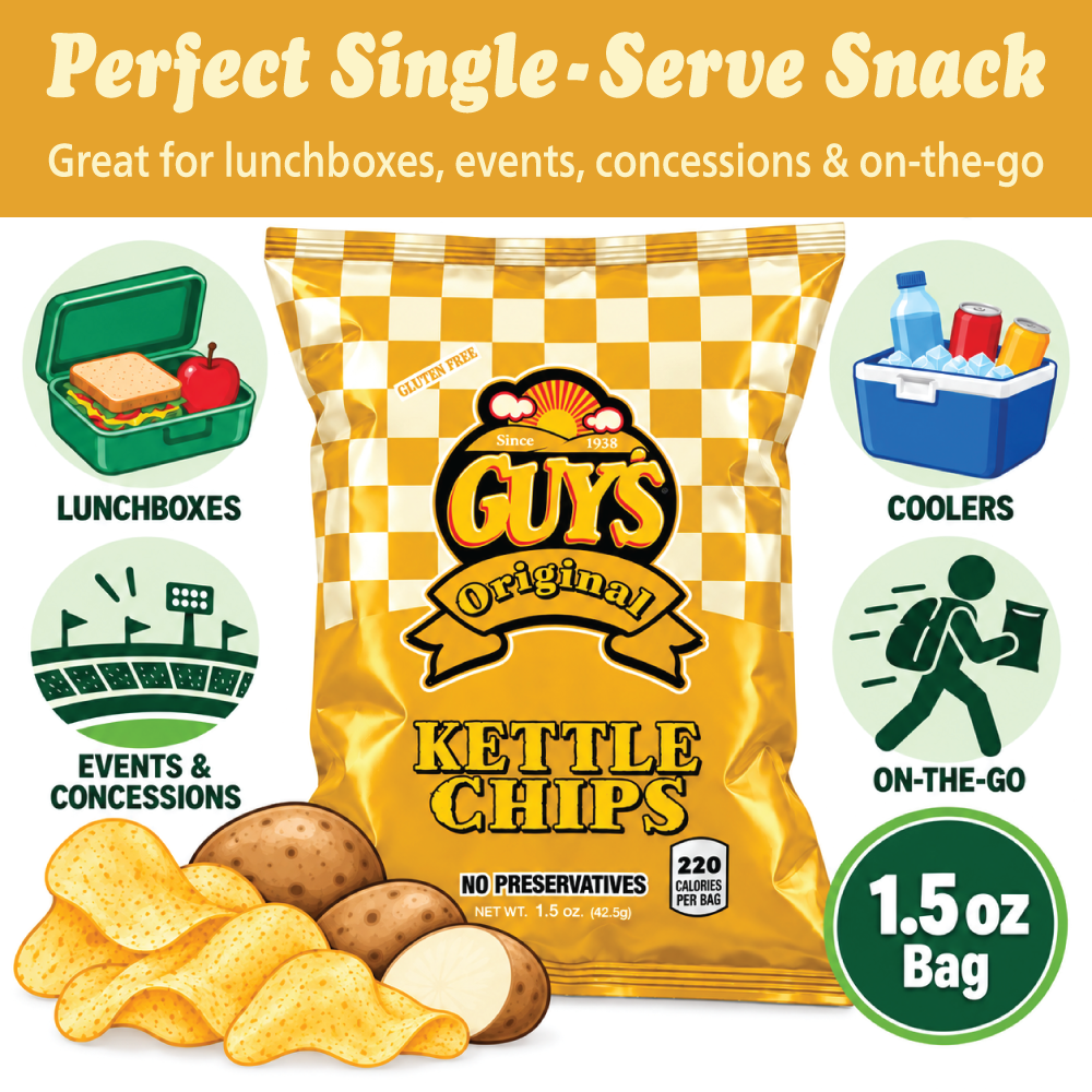 Guy's Original Kettle Potato Chips - 1.5oz Bag (25 Pack)