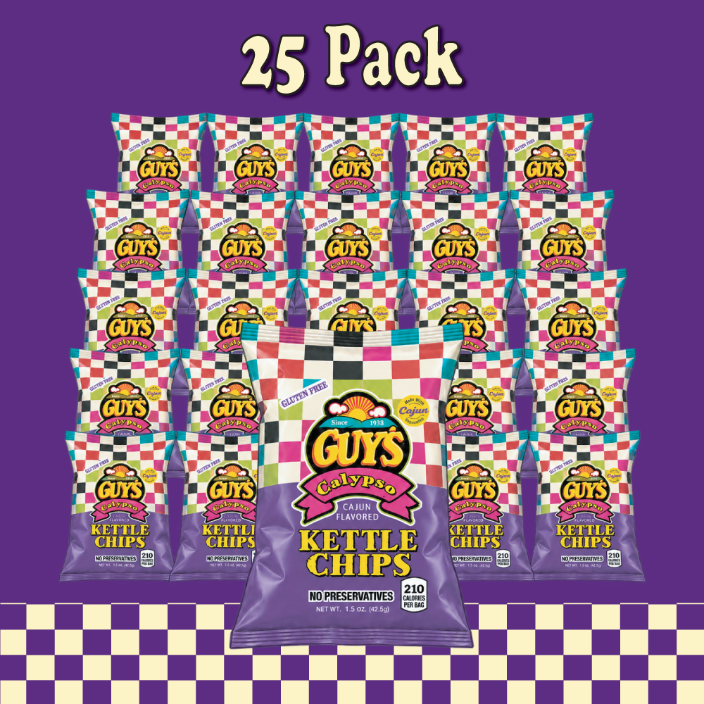 Guy's Calypso (Cajun Flavor) Kettle Potato Chips - 1.5oz Bag (25 Pack)
