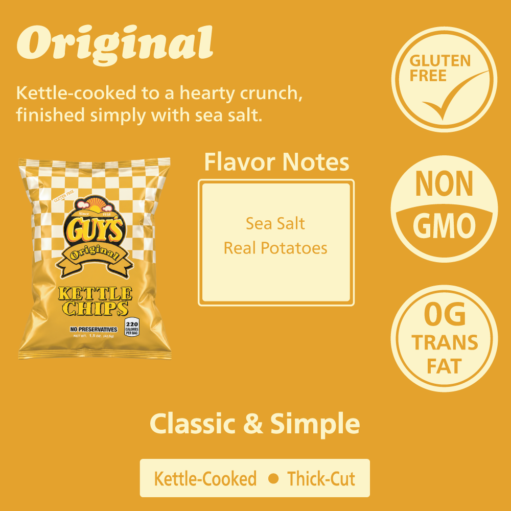 Guy's Original Kettle Potato Chips - 1.5oz Bag (25 Pack)