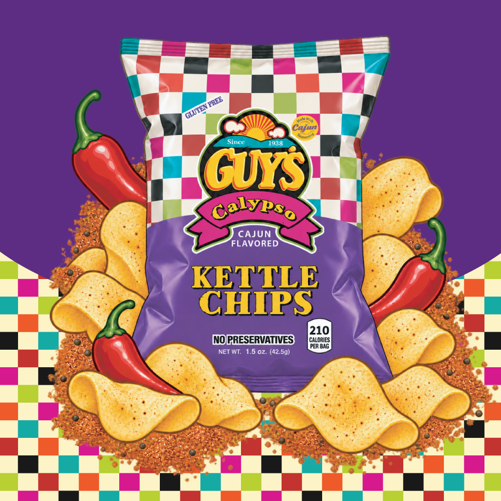 Guy's Calypso (Cajun Flavor) Kettle Potato Chips - 1.5oz Bag (25 Pack)