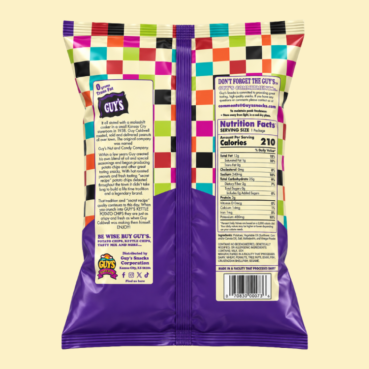 Guy's Calypso (Cajun Flavor) Kettle Potato Chips - 1.5oz Bag (25 Pack)