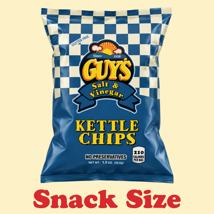 Guy's Salt & Vinegar Kettle Potato Chips - 1.5oz Bag (25 Pack)